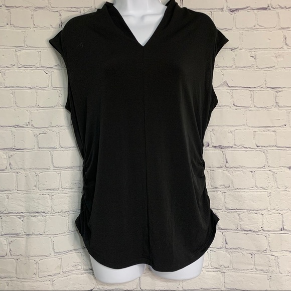 Apt. 9 Black Cap Sleeve Top Size Large - Picture 1 of 7